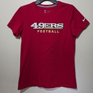Womens Large 49ers Nike Cotton Football Red T-Shirt